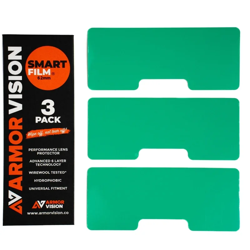 Armor Vision SmartFilm™ 62mm 3-PACK - Brilletilbehør - Easy Racing