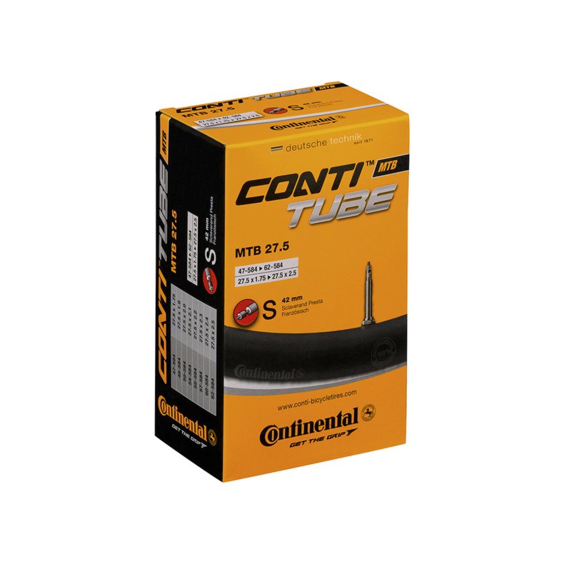 CONTINENTAL MTB Tube 27,5 x 1,9 - 2,4 (47-62x584) Presta (Removable core) 42 mm