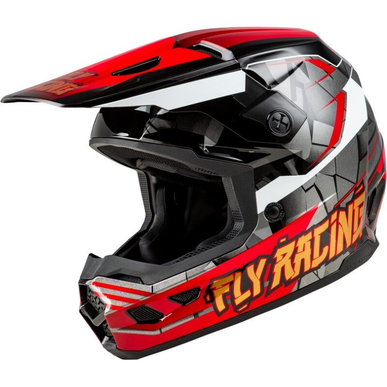 FLY RACING Kinetic Scorched Youth Helmet - Red/Black/White